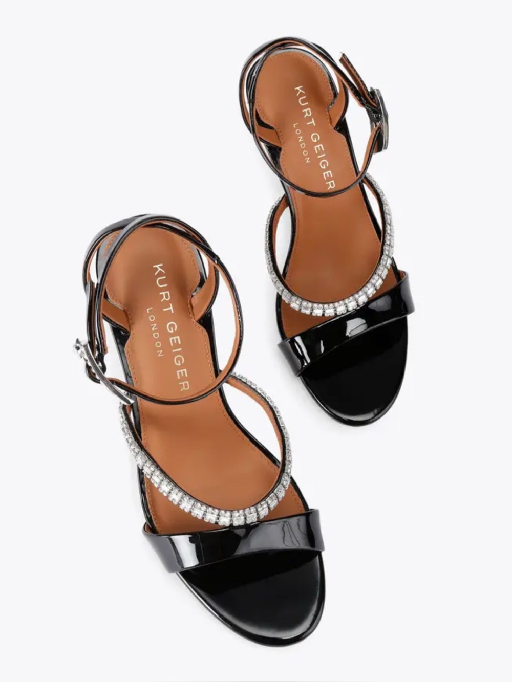 NIB Kurt Geiger Crystal Strap Sandals Heels $235 size 40/9 - Picture 3 of 5